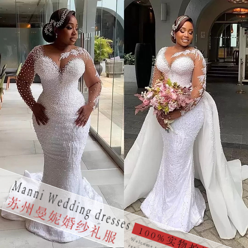 2023 New Aliexpress Foreign Trade Wedding Dresses Wholesale Clothing African Cross-Border Bride Wedding Mermaid Dress Manufacturer 2023 New Aliexpress Foreign Trade Wedding Dresses Wholesale Clothing African Cross-Border Bride Wedding Mermaid Dress Manufacturer
