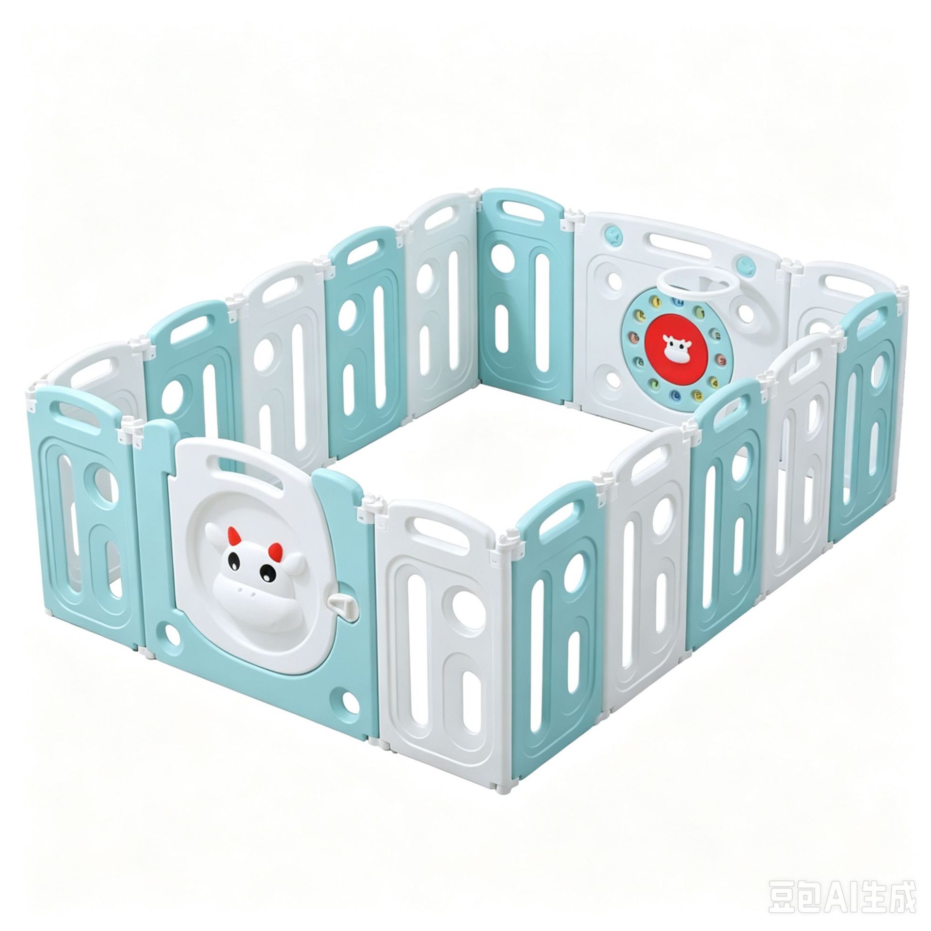 Corral Plegable de Juegos para Bebé de Plástico Protector para Interior y Hogar