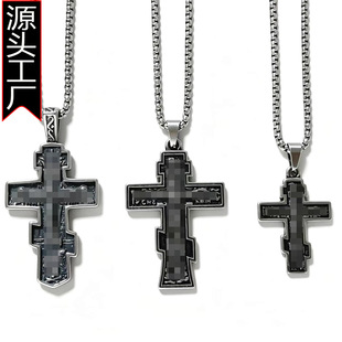 (Wholesale), (Cross-border trading), geometric retro accessory, pendant hip-hop style stainless steel, European style