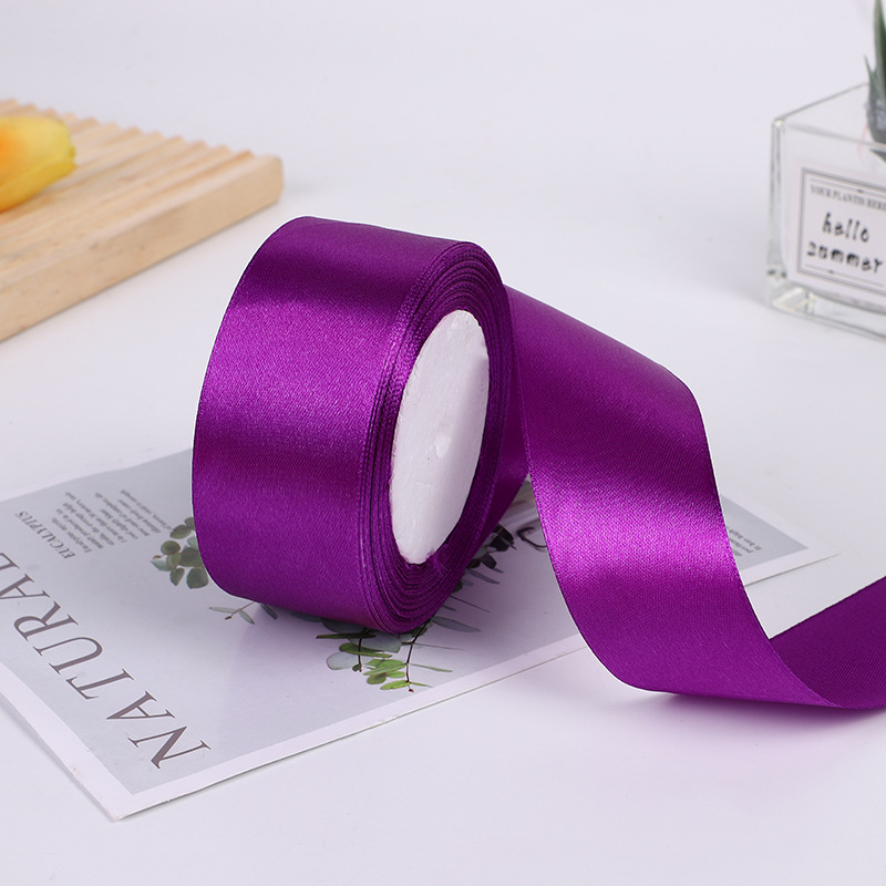 Cinta de poliéster de color de 5cm Diy decoración de boda, ramo de cinta, embalaje de regalo, cinta de cinta, fábrica de cinta al por mayor