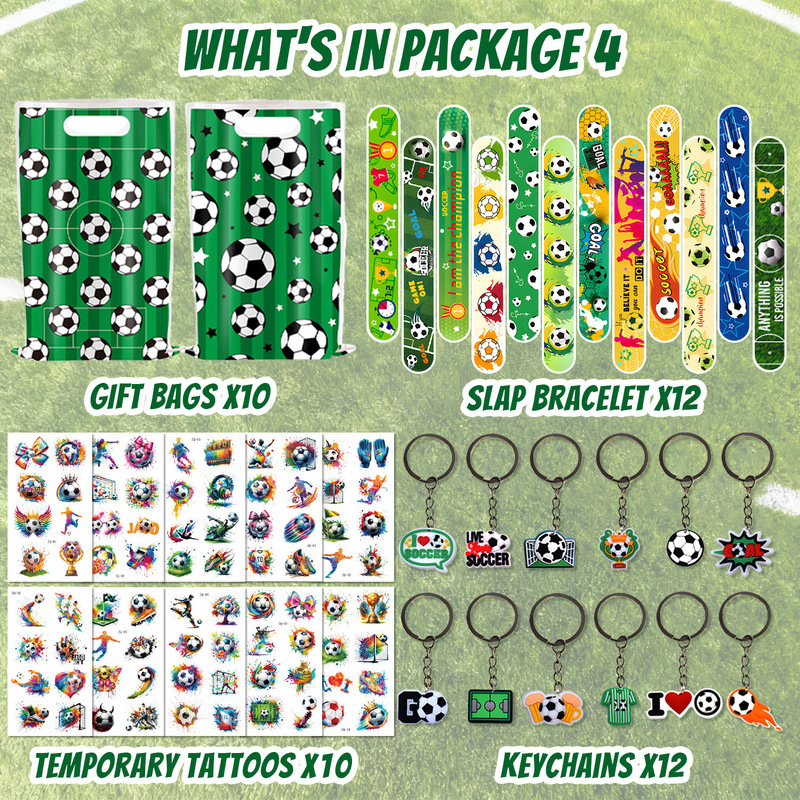 Amazon's Hottest World Cup Party Supplies Set Football Gift Bag Football Snap Ring Tattoo Sticker Keychain