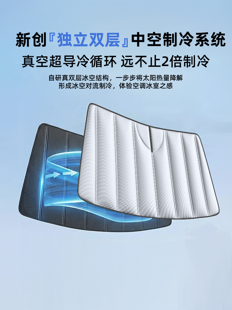 Foldable Full-Cover Car Windshield Sunshade for Sun Protection, Heat Insulation, and Privacy