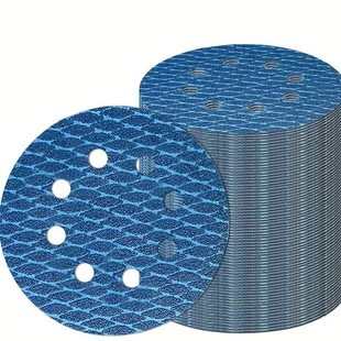 Set of 5-Inch 8-Hole Fish Scale Sandpaper Sheets 125mm Sharp Abrasive Sheets Jb-5R Sandpaper Cloth-Backed Sheets Abrasive Diamond Sand
