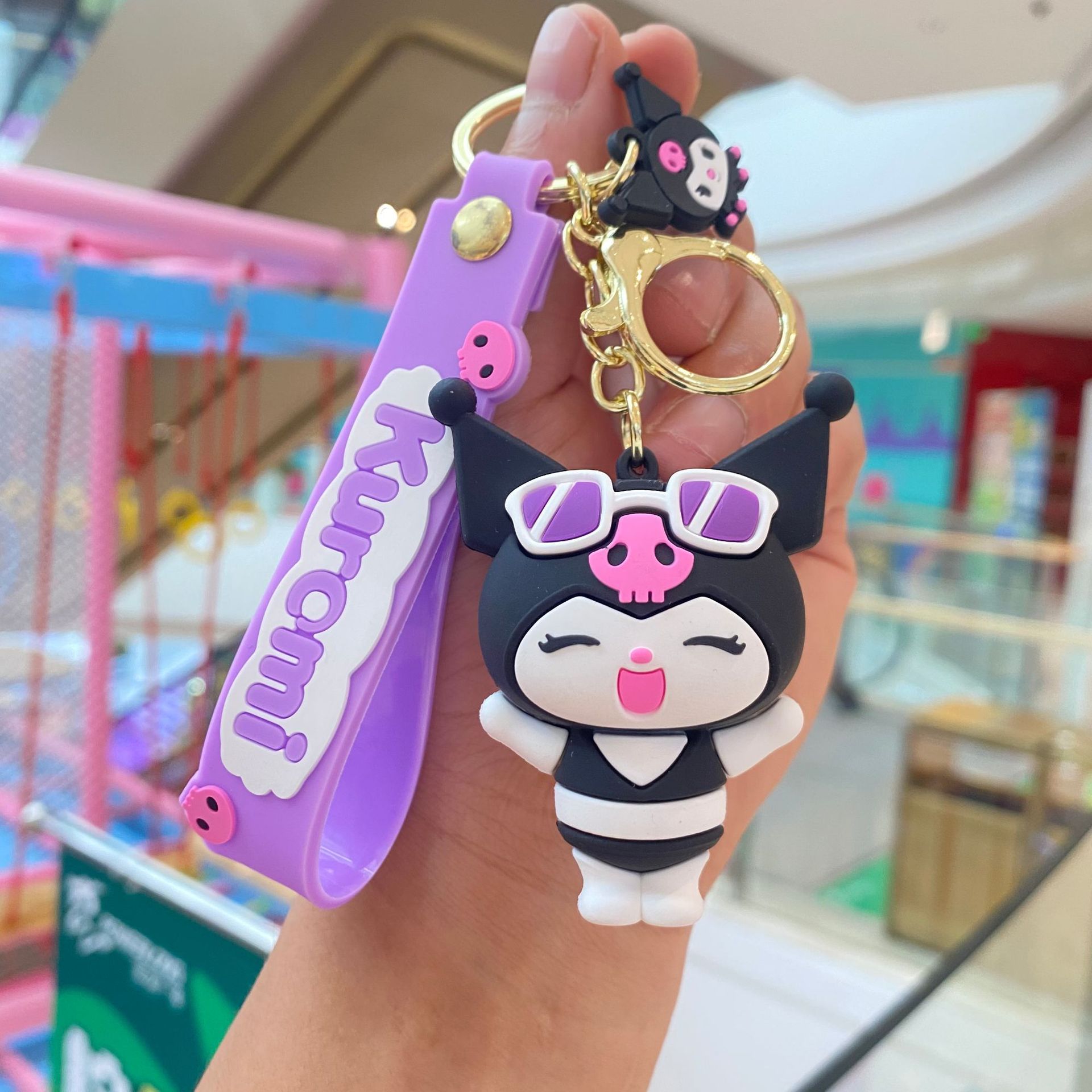 Creativo nuevo Sanrio Coolomi llavero muñeca coche llavero adornos par bolsa colgante al por mayor