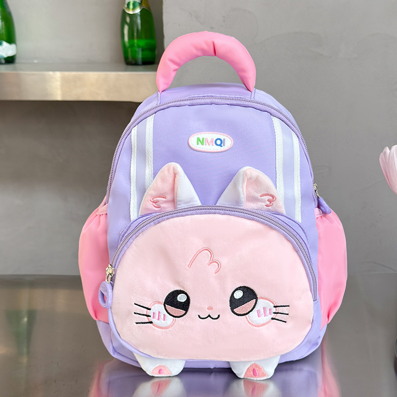Jardín de infantes mochila de bebé caricatura lindo felino mochila para niños y niñas 2025 nueva mochila infantil