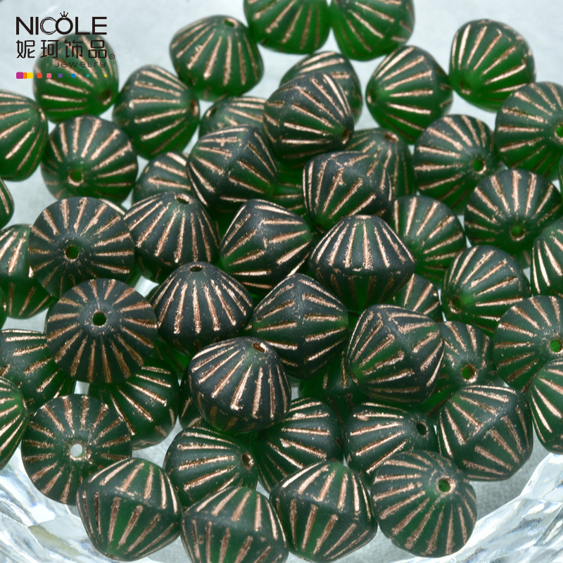 Importado Checo Baos Osha esmaltado linterna cuentas de mano 9mm accesorios de material DIY pulsera alrededor de 100 piezas