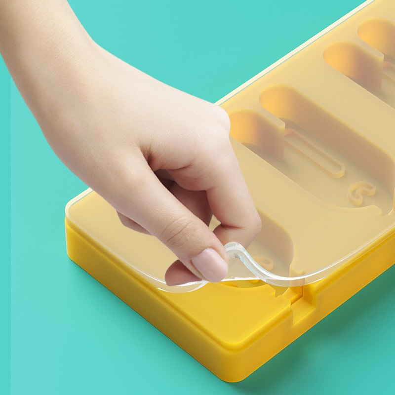 2 colores en stock helado molde de silicona con tapa conejo gato helado DIY helado molde en stock al por mayor