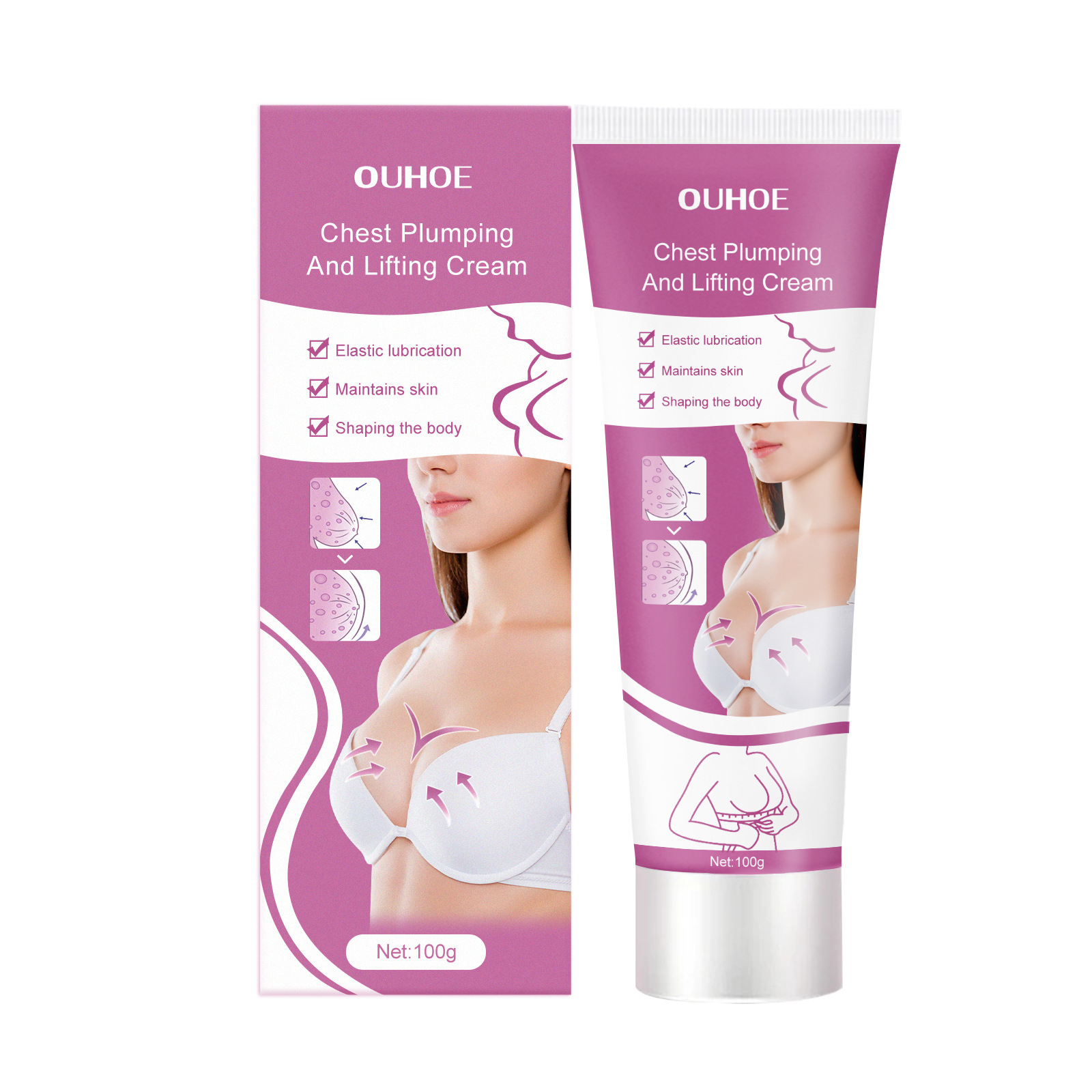 Lifting Breast OUHOE Firming Massage Nursing Cream Feuchtigkeitsspendend und aufpolsternd_voghion.com