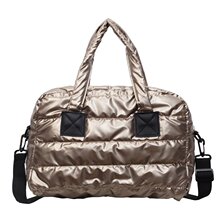 棉服女包2025冬季新款绣线大容量慵懒太空棉手提女通勤包波士顿包