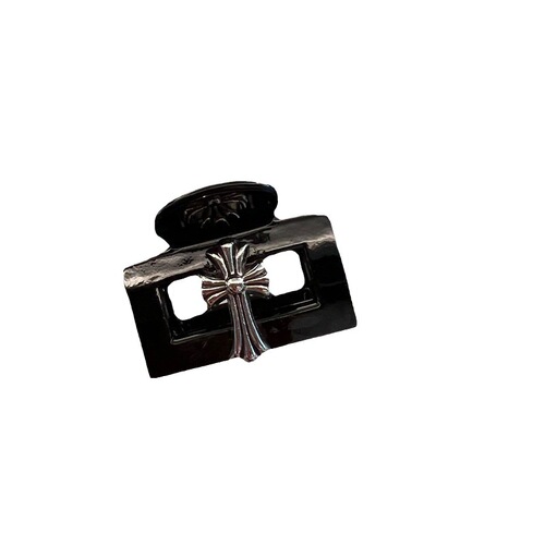 Japanese trendy brand Chen Tai cross-shaped hair clip, black retro Crocodile claw hair accessory for women, wholesale