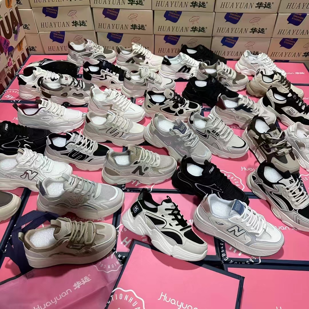 地摊鞋货源温州女运动鞋老爹鞋开店摆地摊做外贸一手低价鞋子处理