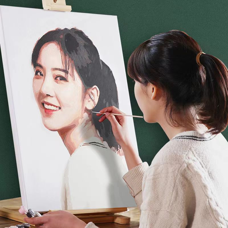 Nueva imagen real DIY pintura al óleo digital pintura al óleo pintado a mano relleno color acrílico pintura fuente fábrica al por mayor