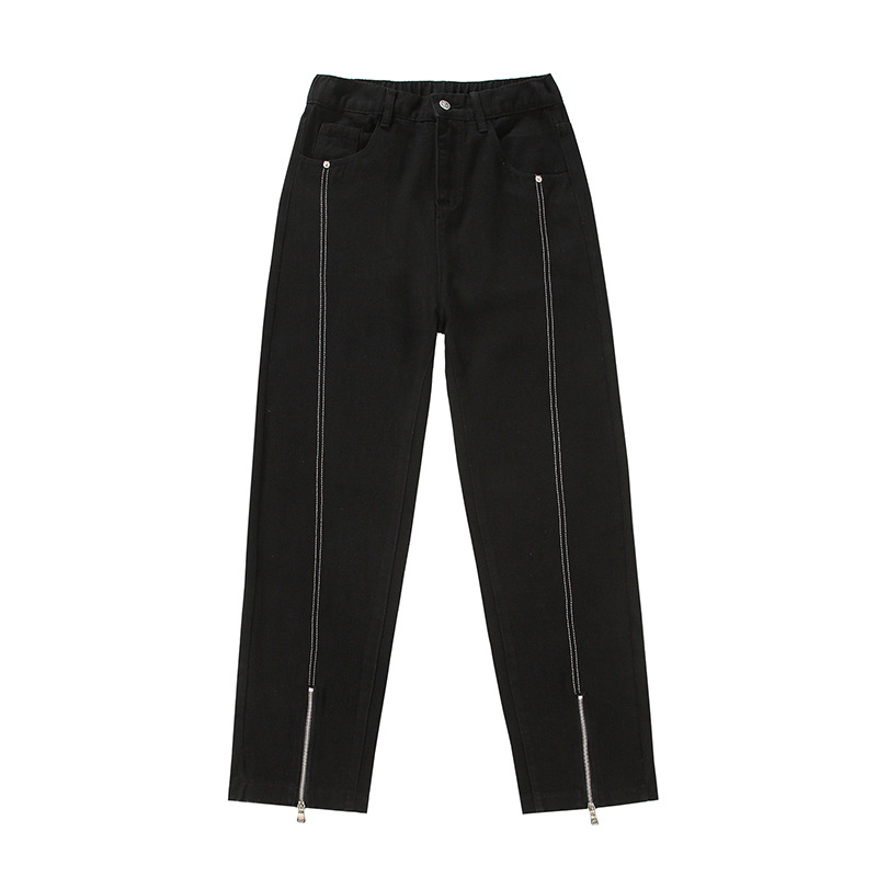 Herrkläder, retro lösa, vida ben långbyxor för pojkar, vår och höst_voghion.com