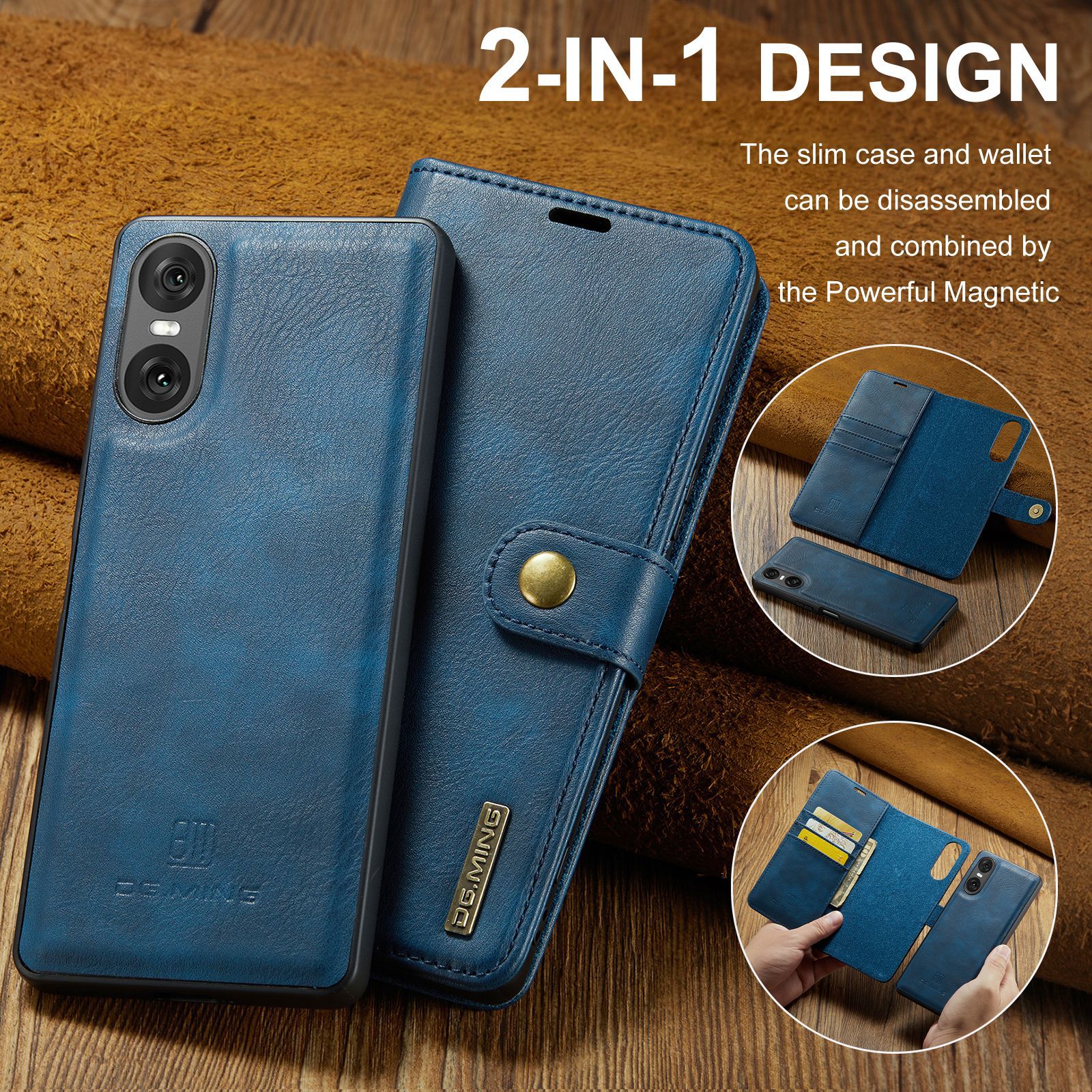 For Sony Xperia 10 VI Mobile Phone Case Xperia 1 VI 2-in -1 Split Leather Case 2024_voghion.com