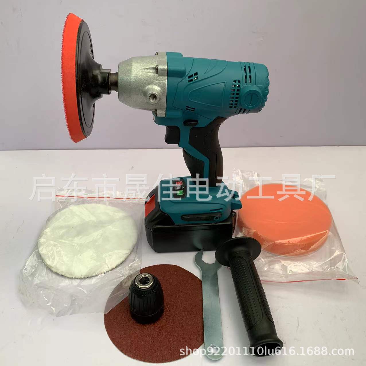 充电式汽车抛光机 可调速 锂电抛光机 多功能抛光打蜡钻孔一体机