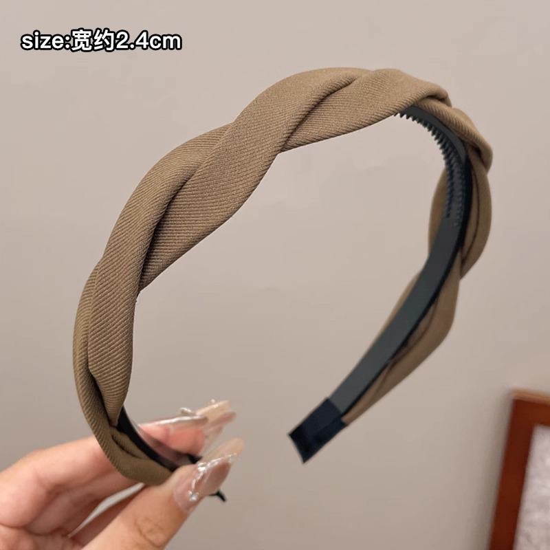 Bandas de cabello para mujeres de alto nivel, estilo extranjero, bandas de cabello de moda, cráneo alto para salir, bandejas de cabello de presión de cabello para lavar la cara, bandas de cabello