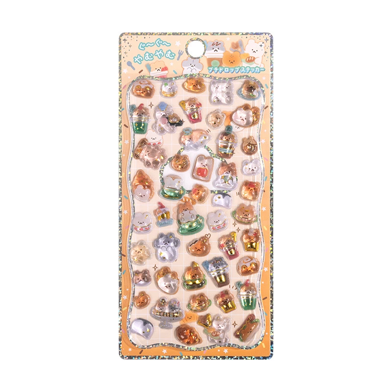 3D пушистые наклейки для детей — мультяшный кристалльный браслет и украшения для чехла телефона, набор