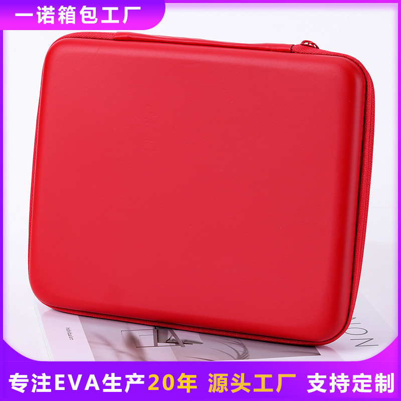 iPad Tablet Cosmetics Bag Pure Color 11inch Anti-Fall Satchel Eva Carrying Bag Laptop Storage Box