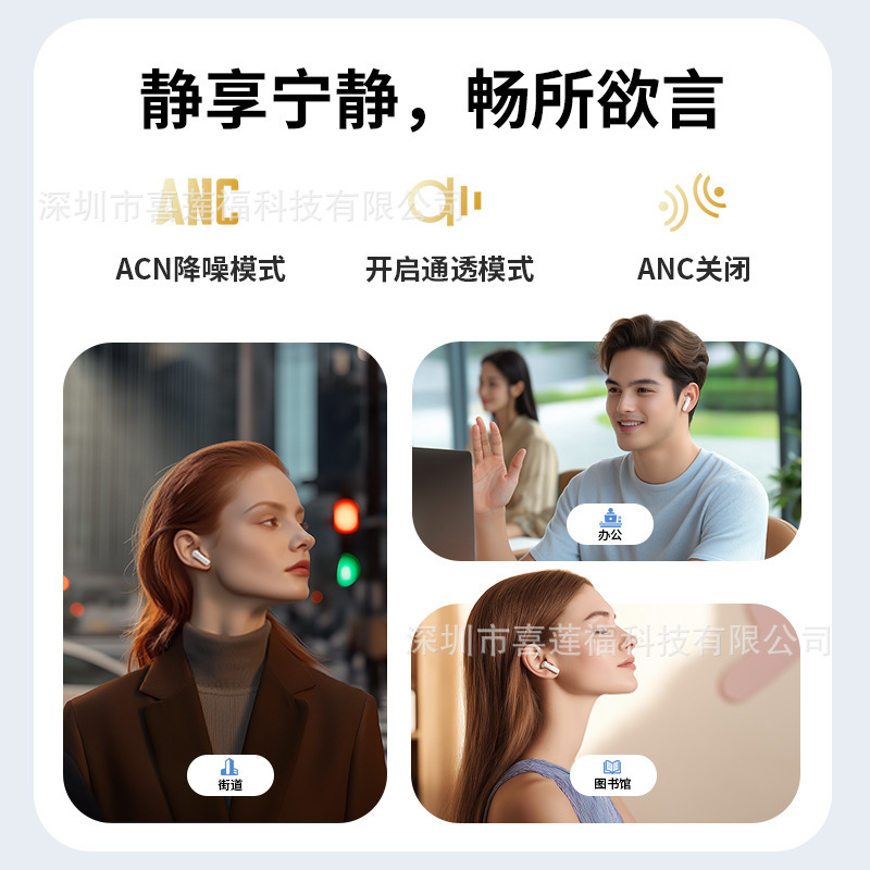 跨境爆款现货Ai智能翻译蓝牙耳机LX50主动降噪全彩屏蓝牙耳机M6|undefined