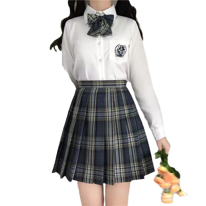 공장 도매 JK 유니폼 전체 주름 치마 일본식 체크 무늬 스커트 단어 원래 세트 대학 스타일 스커트