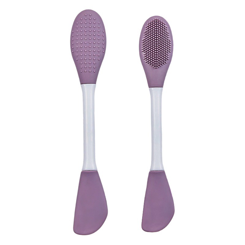 GECOMO cepillo de máscara de silicona de doble cabeza cepillo de limpieza facial cepillo de barro blanco cepillo especial spa