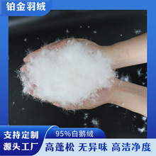 服装生产标准大绒朵制衣制被填充纺织原料蓬松羽毛 美标95%白鹅绒