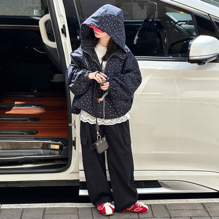 女童春秋2028新款韩版休闲连帽外套大童时髦洋气小女孩百搭冲锋衣|undefined