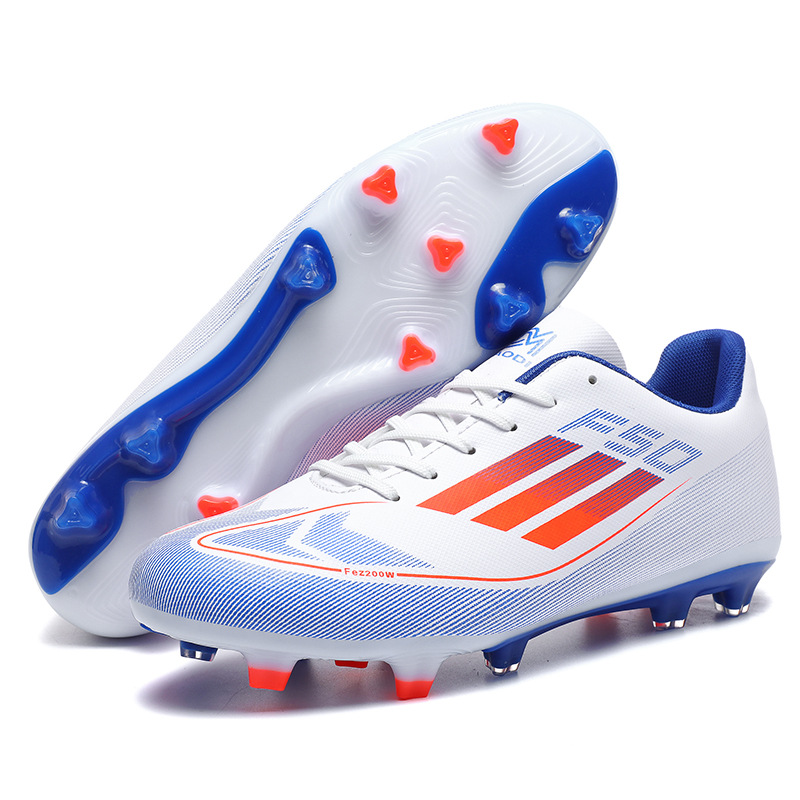 2025 nuevos zapatos de fútbol transfronterizos para hombres y mujeres, zapatos de entrenamiento de entrenamiento de clavos de clavos de juventud