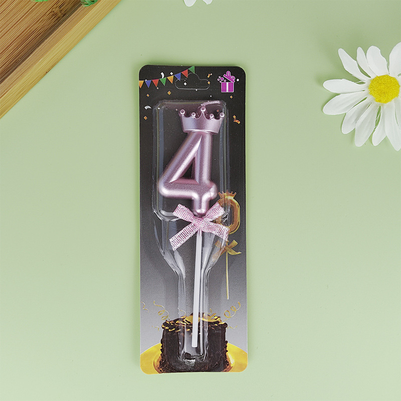 Velas digitales de corona de oro, velas de pastel de fiesta de corona de color, velas de cumpleaños para niños, adultos, en stock al por mayor