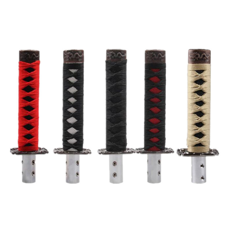 Car modification Universal Gear head handle gear wave stick head personality Japanese samurai knife handle gear short