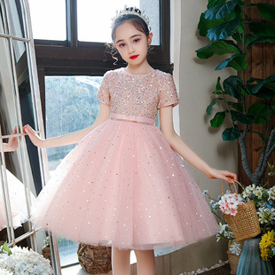 Children's Dress Princess Dress Kindergarten Graduation Performance Dress Girl Piano Flower Girl Host Tutu Skirt Chorus