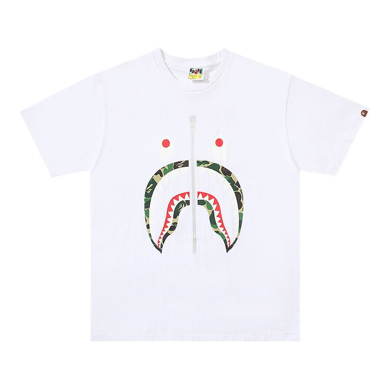 クロスボーダー トレンド ブランド メンズ レディース カップル Tシャツ メンズ 漫画 レター ラウンドネック 半袖|undefined