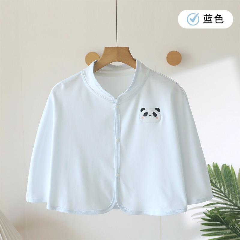 [pure cotton thin shawl] blue panda / One size fits all