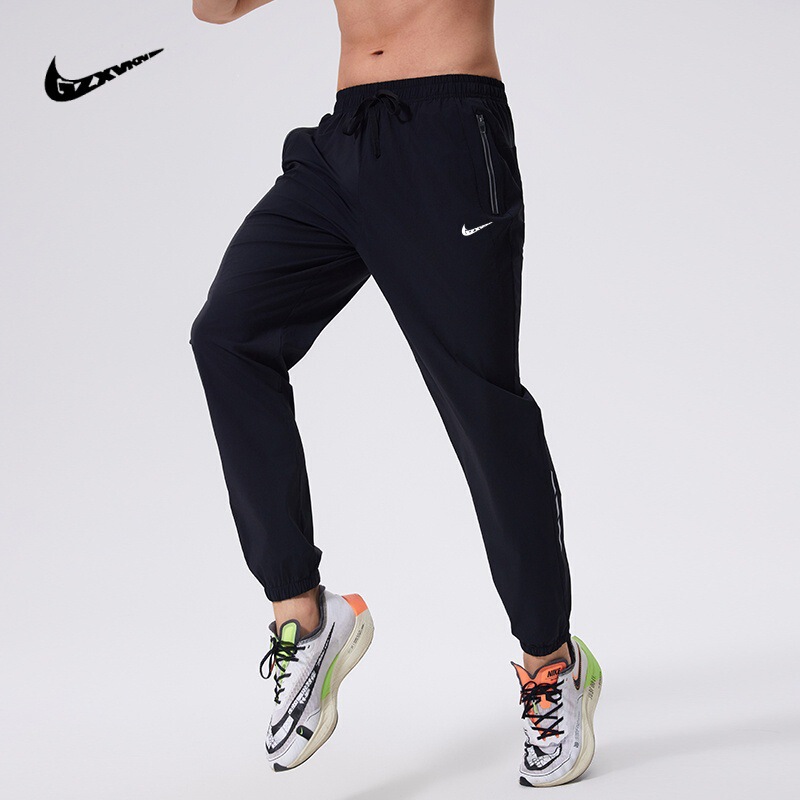2025 New Ice Silk Pants Running Summer Fitness Running Quick-Drying Outdoor Sports Casual Pants Breathable Elastic Trousers