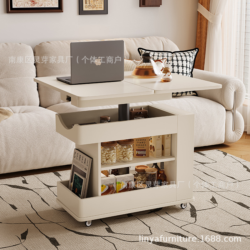 D 올 화이트(리프팅 및 접이식 데스크탑) 올 원목 에코 보드