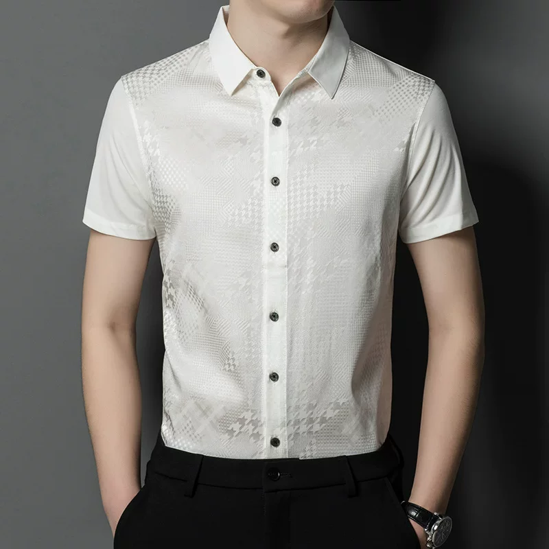 Шелковая модная цветная летняя тонкая рубашка для отдыха