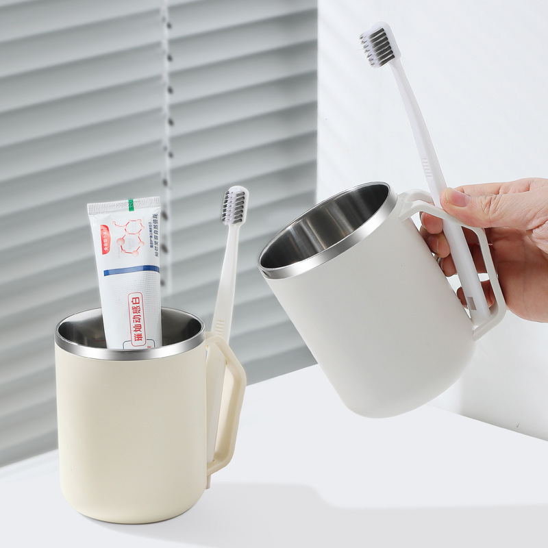 Taza de acero inoxidable 304 taza de cepillo de dientes taza de lavado dormitorio hogar estudiantes taza de cepillo de dientes para niños pareja taza de cepillo de dientes