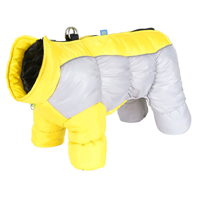 欧美跨境狗狗衣服秋冬小型犬保暖反光防水小狗衣服可收纳宠物服装|undefined