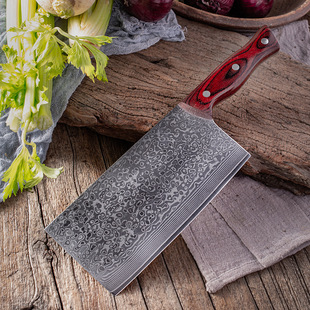 Damascus steel kitchen knife VG10 slicing knife cutting meat household high hardness sharp pattern stainless steel cross-border foreign trade