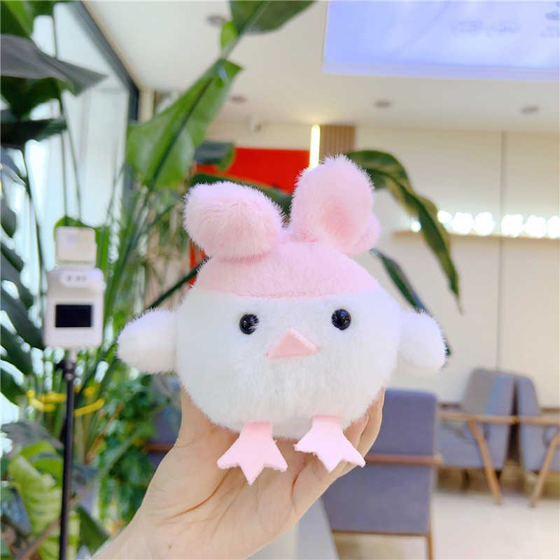13cm large white + pink hanging chain