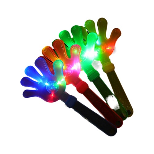 28CM large clap device, luminous hand clap, plastic toy applause, cheering clap, flashing palm clap