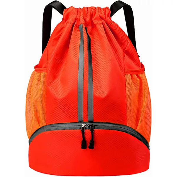 Customized Dry and Wet Separation Lightweight Wear-Resistant Large-Capacity Outdoor Backpack Sports Bag Football Basketball Drawstring Bag