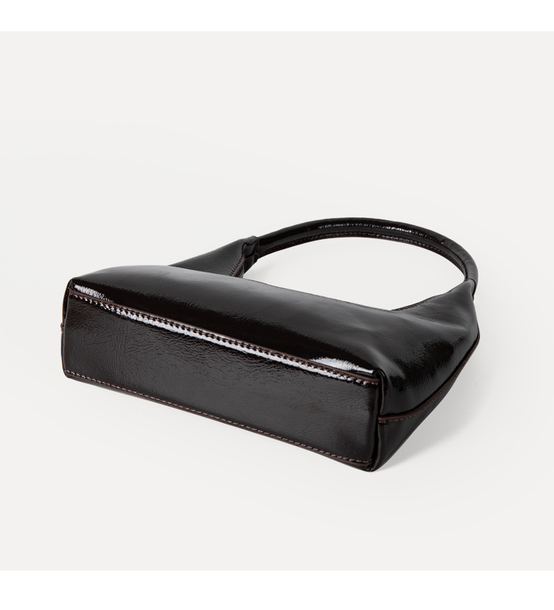 Korean niche design glossy high-end texture single shoulder underarm bag, summer fashion simple casual hand-held_voghion.com