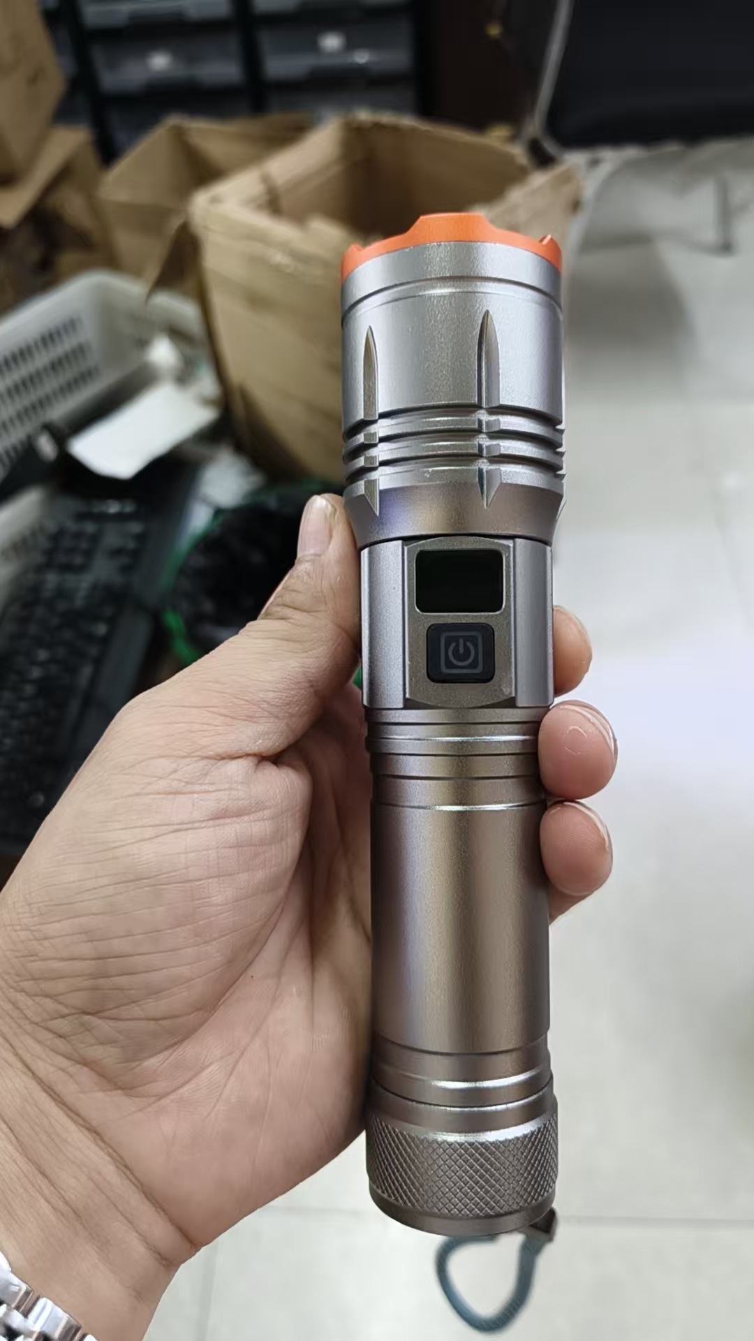Cross-border high-brightness flashlight, long-range rechargeable outdoor white laser multifunctional small flashlight for mountain climbing and night use