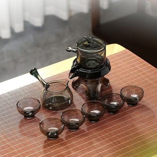 Tea Set Set for Lazy People, Stone Mill Tea Set, Kung Fu Tea Office Teapot, Complete Set of Rotating Tea Set, Chinese Style