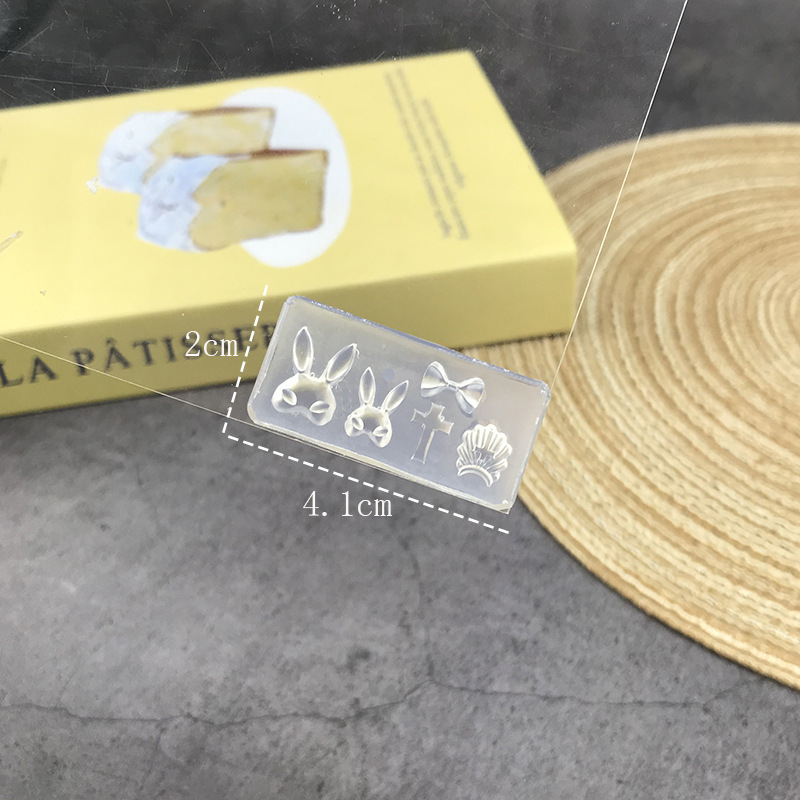跨境批发蝴蝶结硅胶美甲模具立体链条串珠浮雕花纹穿戴甲装饰工具|undefined