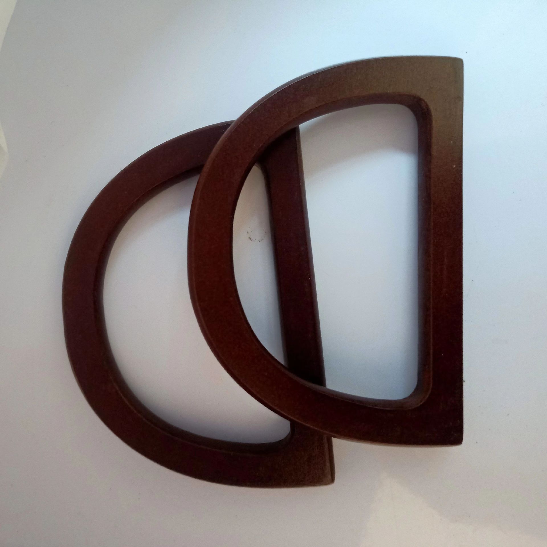 Accesorios con asa redonda de madera, materiales para bolsos tejidos a mano, componentes para manualidades