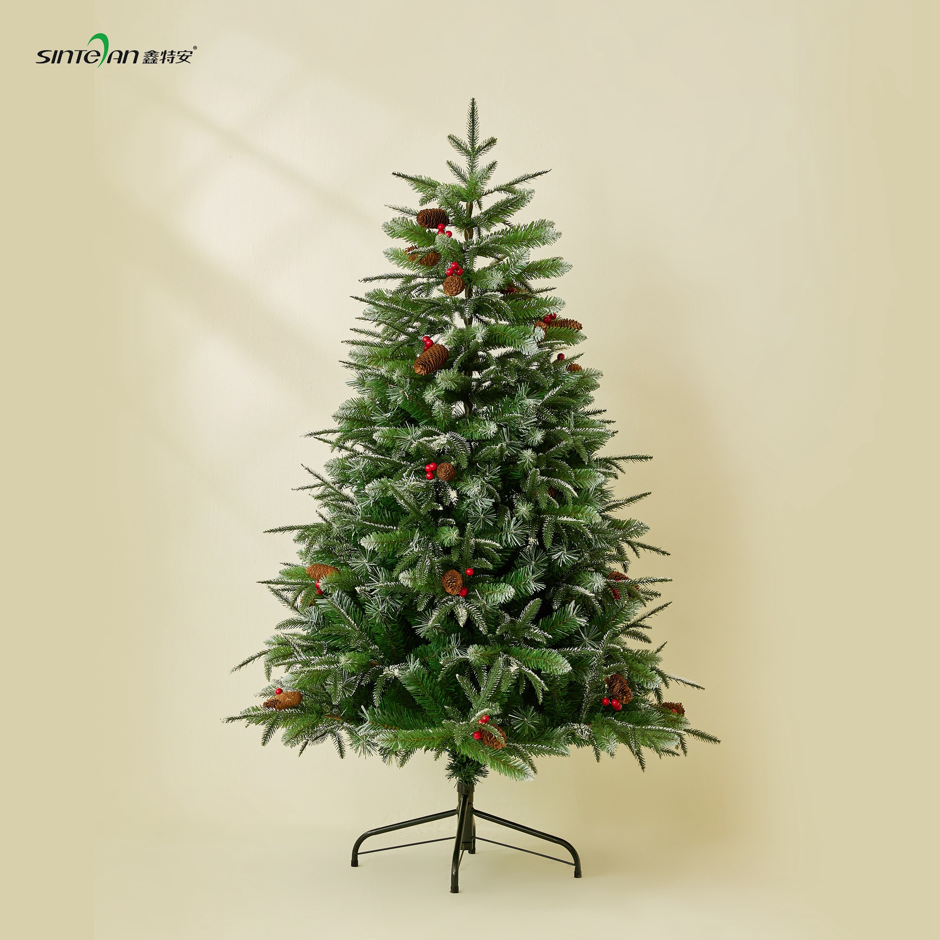 Árbol de Navidad con PE blanco, decoración del hogar, decoraciones navideñas de supermercado, decoración de ambiente, regalos, piñas, árbol de Navidad artificial