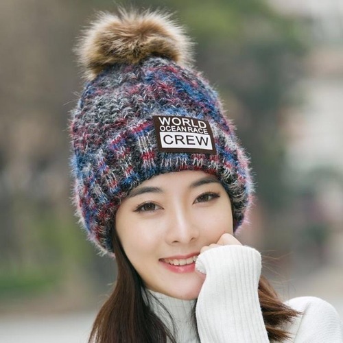 Beanie winter and autumn versatile warm knitting hat outdoor cycling cap with extra lining postpartum hat windproof ear protection hat