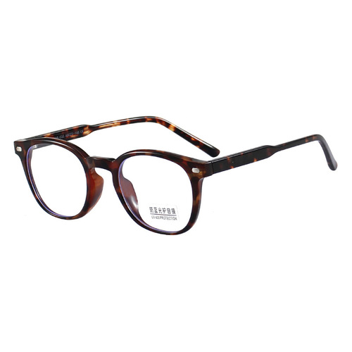 K9115 new rivet flat frame fashion tr90 internet celebrity anti-blue light glasses for myopia can be equipped with a small frame